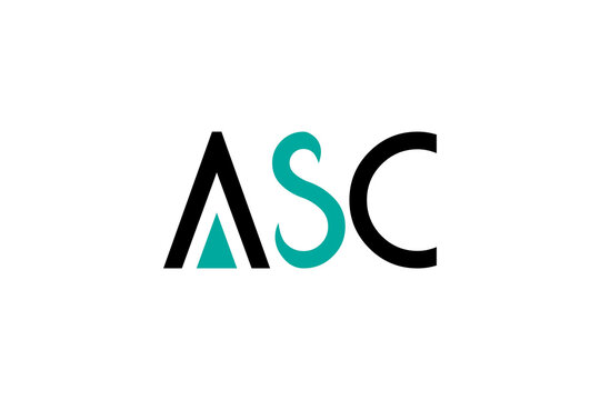 ASC Monogram Logo &ndash; Minimalist Black-and-White Lettermark Vector for Modern Branding and Business Identity