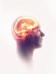 Obraz premium Illuminated Mind: Exploring the Depths of Human Consciousness