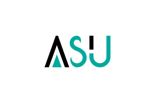 Modern Minimalist ASU Logo Design in Black and Teal