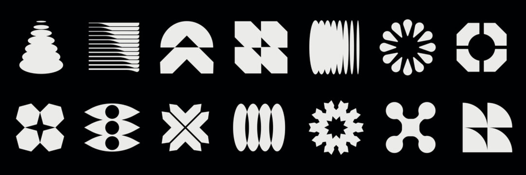 Abstract geometric shapes collection vector