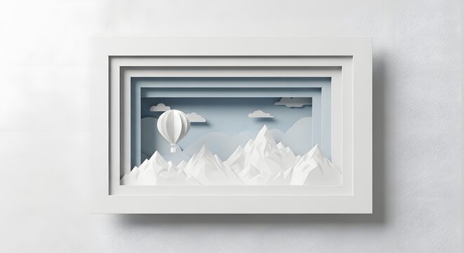 Minimalist white frame with abstract sculpture a study in ui ux design visual harmony
