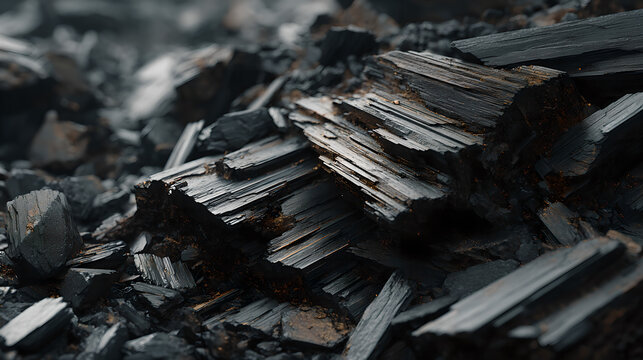 Close up of graphite crystal, dense layered texture, subtle metallic reflection, emphasizing advanced energy storage materials and strategic mineral significance