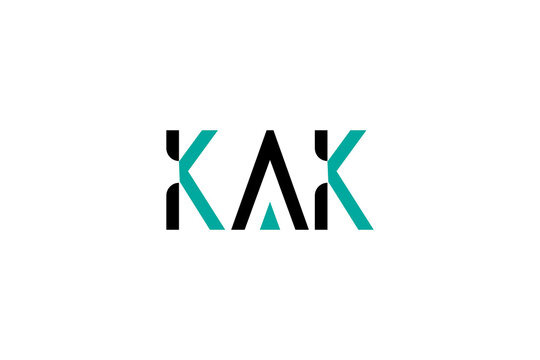 Minimalist logo design with the letters "KAK"
