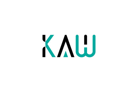 graphic design logo consisting of the letters "KAW