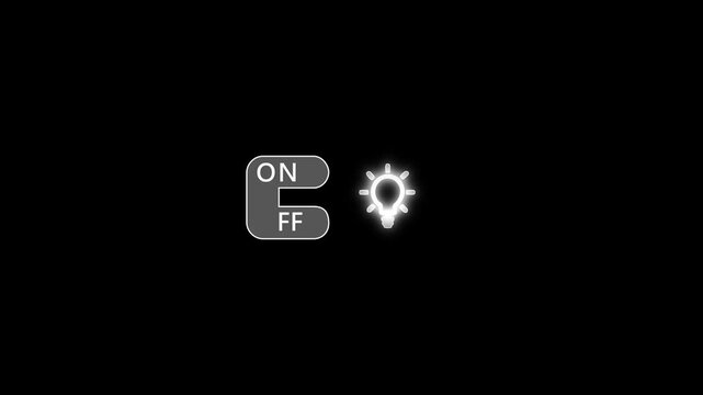 Digital On Off Button Toggle Animation Loop. Clean modern on off button toggle animation with smooth transition.