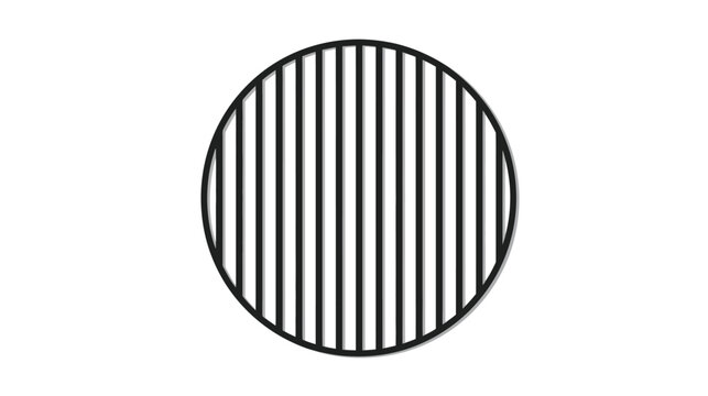 Vertical Stripes Inside Oval