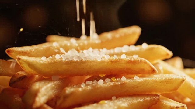 Salting Hot French Fries