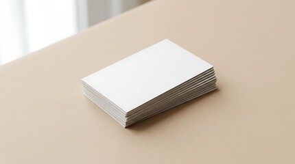 Fototapeta premium Blank White Business Card Stack Mockup — Branding Identity Design Asset