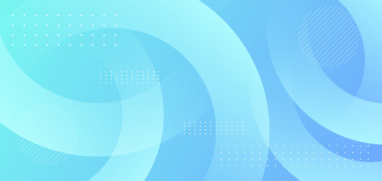 graphic design features swirling blue patterns on a white background