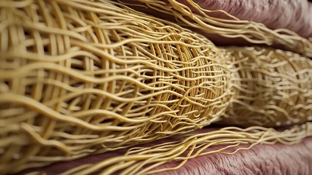 Microscopic View of Healthy Nerve Fibers and Artery Wall Microanatomy