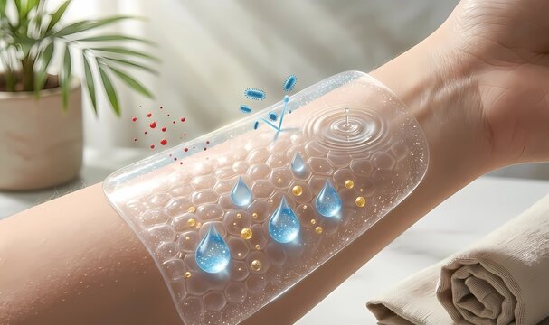Advanced Smart Hydrogel Skin Patch for Transdermal Drug Delivery and Wound Healing