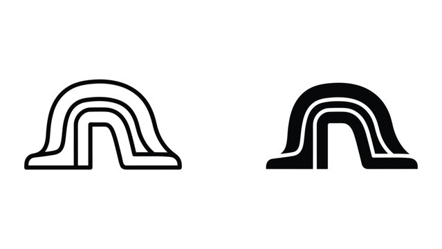 Bricklaying construction masonry icon illustration