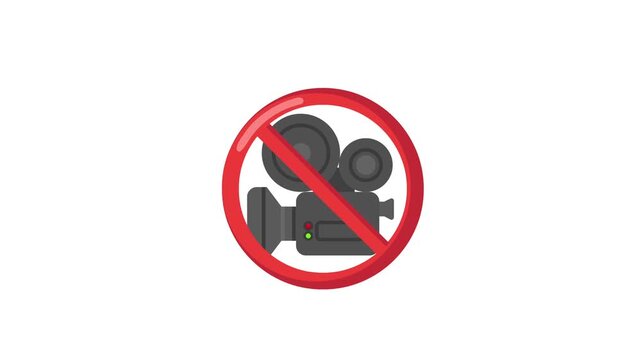 No Video Camera Allowed Signage for Restricted Filming Areas.