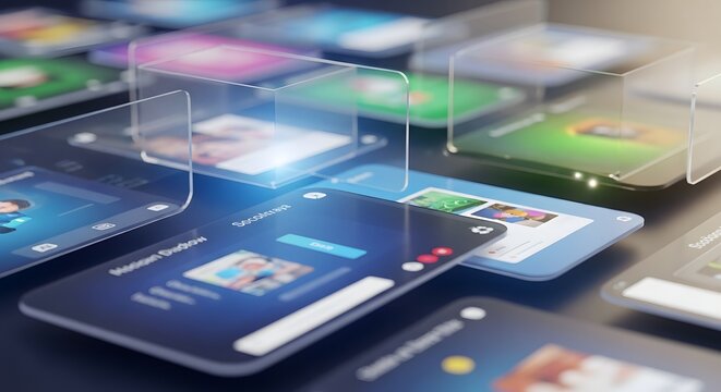 Modern ui ux design concepts mobile app interfaces user experience and digital product development