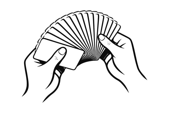 Hands Fanning Playing Cards