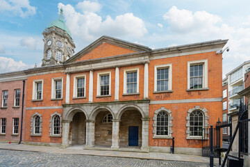 Fototapeta premium External view of the Dublin Castle Apartment, Ireland