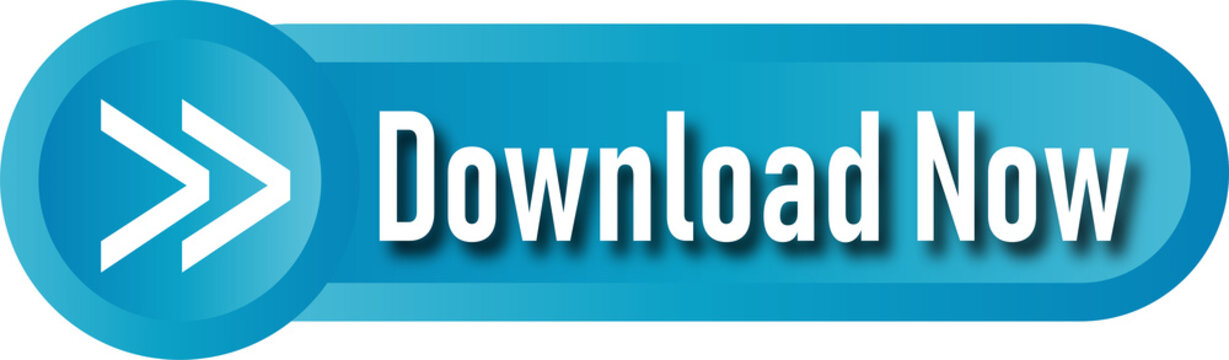 Vibrant download button with gradient and hover effect isolated on transparent background