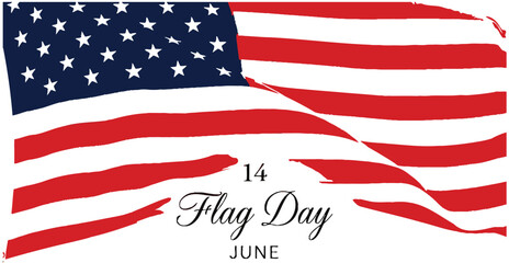 Fototapeta premium American flag postcard a patriotic symbol of the united states of america