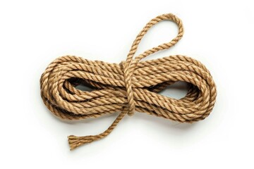 Obraz premium Nylon Tie rope white background durability intricacy.