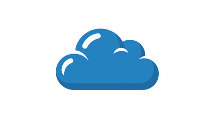 Fototapeta premium Blue Cloud Icon Graphic.
