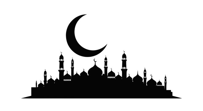 silhouette of mosque in istanbul