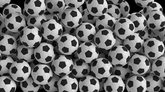 Soccer balls filling up space