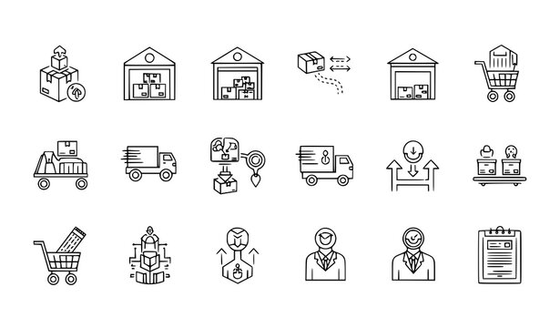 Beverage icons - coffee tea hot drinks preparation coffee maker french press coffee beans