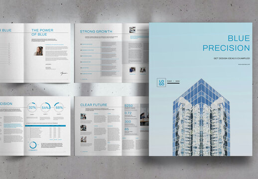 Blue Marketing Studio Promo Brochure Layout