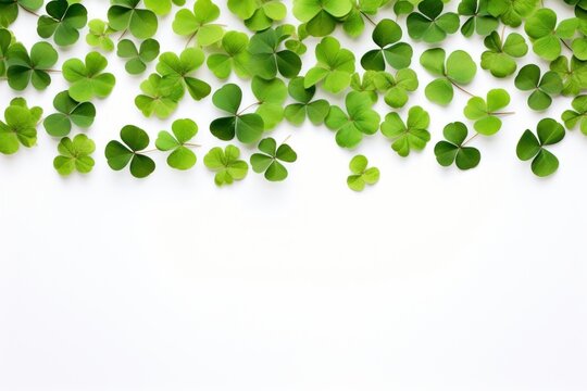 Green backgrounds clover plant.