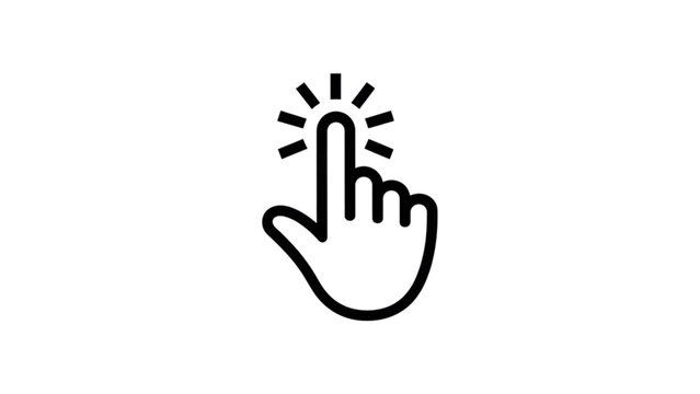 Hand Cursor Grabbing Icon  Digital Interaction Vector Illustration