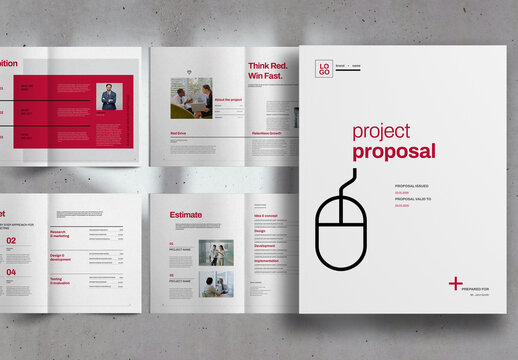 Black And Red Startup Studio Project Proposal Brochure Layout