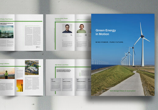 Green Energy Motion Promo Brochure Layout