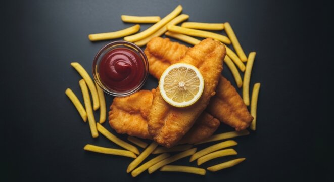 Delicious fried fish and chips with tartar sauce a classic comfort food platter