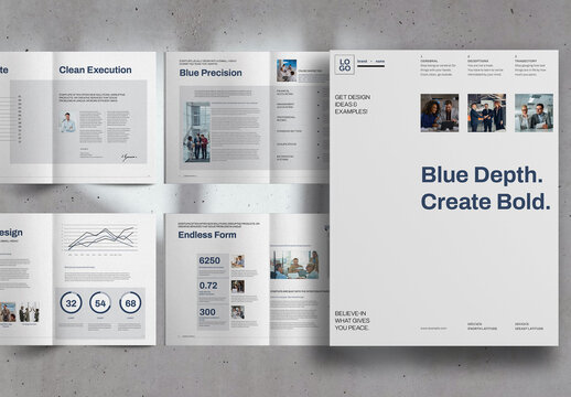 Blue Design Studio Promo Marketing Brochure Layout