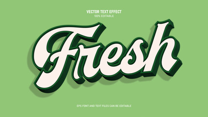 Naklejka premium Fresh 3d text effect