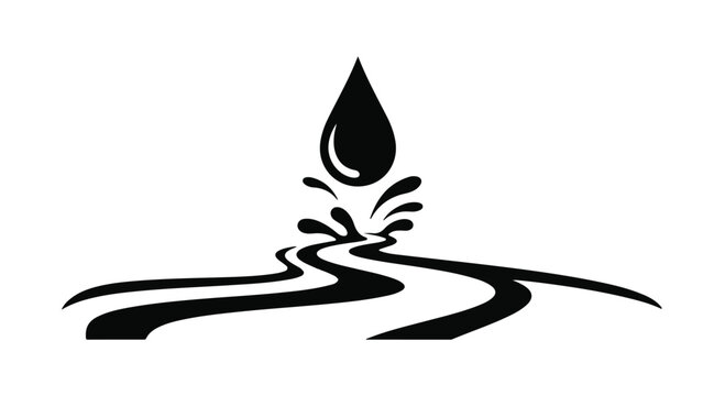 Water drop falling into a liquid surface creates a dynamic ripple effect that symbolizes natural purity, environmental conservation, and the fundamental importance of clean hydration resources.