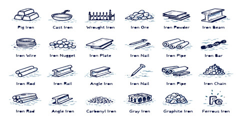 Set of vector icons for design featuring airplane travel and transport illustrations including aircraft jet and zeppelin flight signs © Kulsum