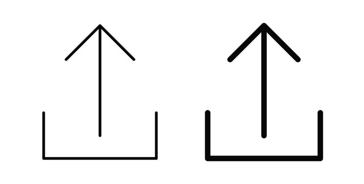 Export icon pack flat black, Editable line icons