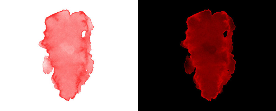 Large red blood smear with realistic texture on transparent background.