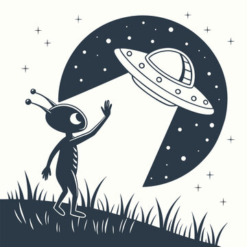 silhouette of a friendly alien waving with antenna (2)(1)