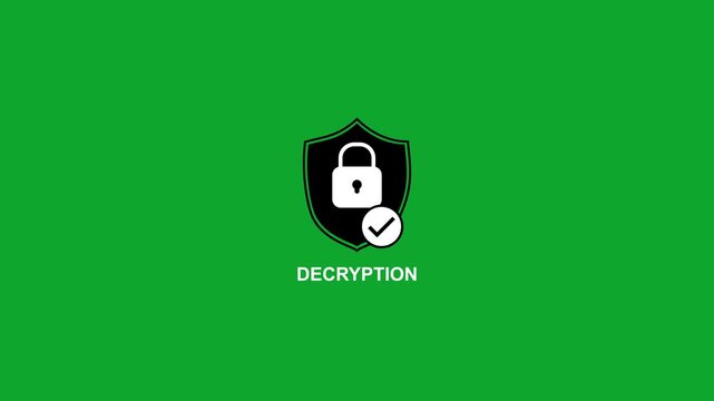 Digital data decryption animation showing secure information unlocking and privacy protection concept.