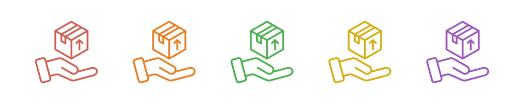 Supply Icon Set Multiple Style Collection. Vector Illustration Concept Designed In Line Colorful Style