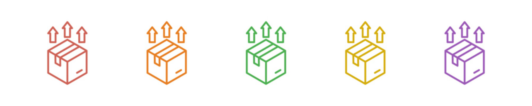 Surplus Icon Set Multiple Style Collection. Vector Illustration Concept Designed In Line Colorful Style
