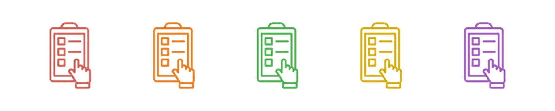 Control Icon Set Multiple Style Collection. Vector Illustration Concept Designed In Line Colorful Style