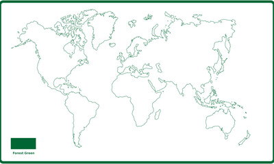 Fototapeta premium World Map Vector High Resolution Clean Design