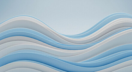 Fototapeta premium Beautiful abstract background of layered blue and white waves, this modern pattern is for any clean and simple wallpaper
