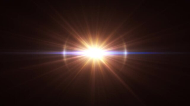intro golden light streaks lens flare effects