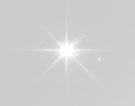 PNG prism glow with crystal shine sparkling light reflection and transparent shimmer effect, overlay white star glowing png