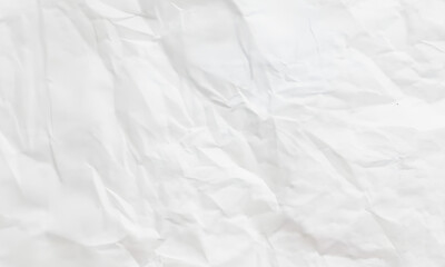 Naklejka premium White Crumpled Paper Texture Background with Wrinkled Fold Pattern, Abstract Clean Surface Design for Minimal Digital, Poster, Print and Creative Graphic Use