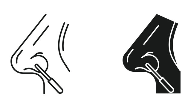 Nose cleaning Q tip comparison illustration